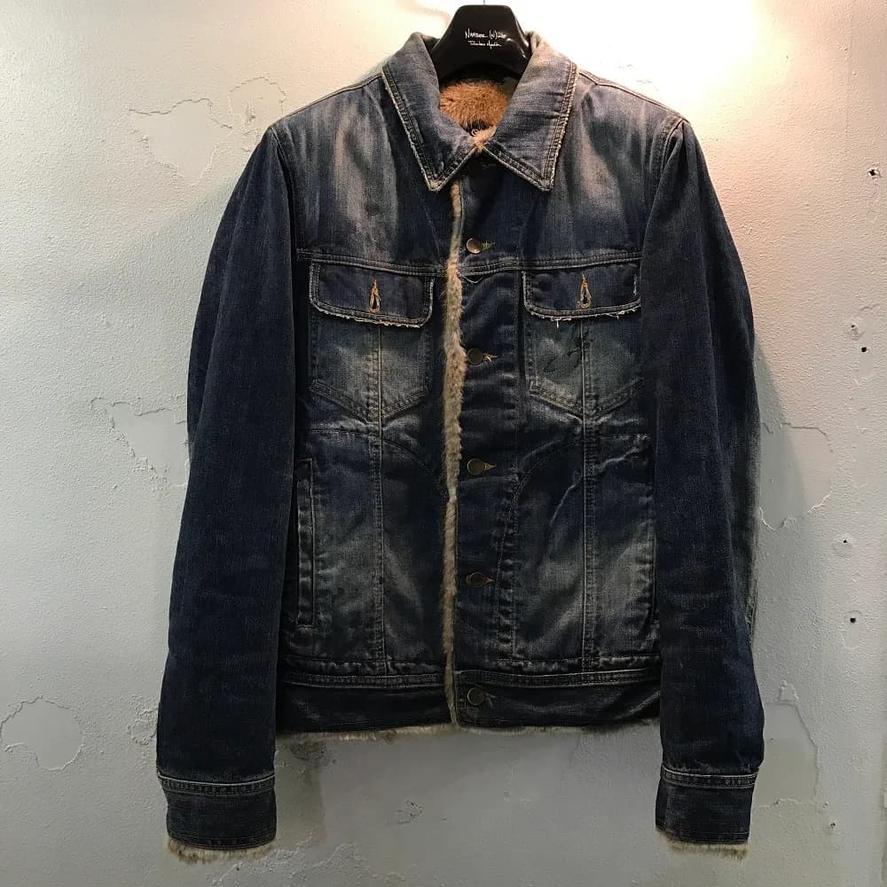 DOLCE&GABBANA DOLCE&GABBANA 05AW マスクラットファーデニムジャケット