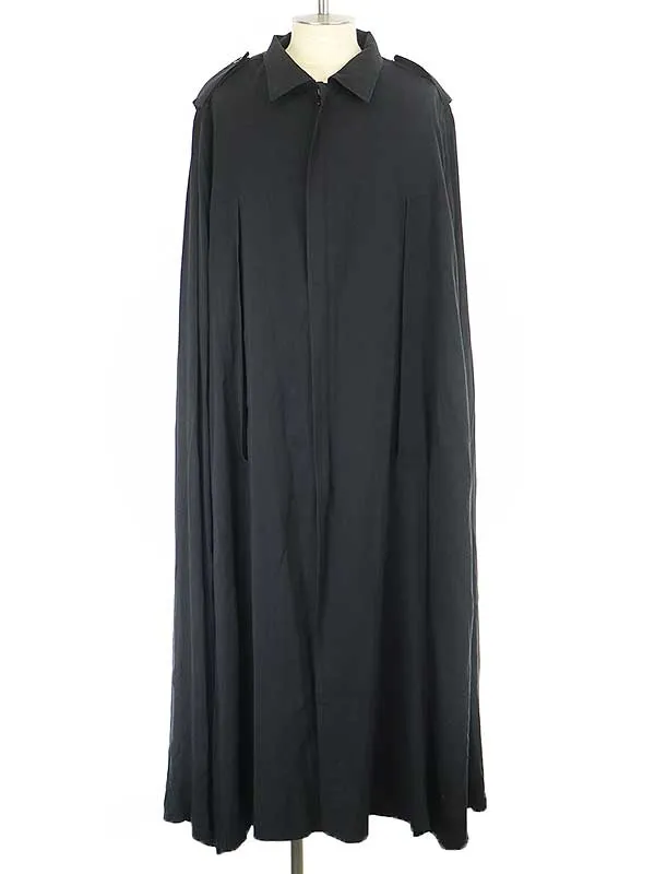 Yohji Yamamoto ヨウジヤマモト プールオム 19SS LOOK29 バックプリントレーヨンマントコート