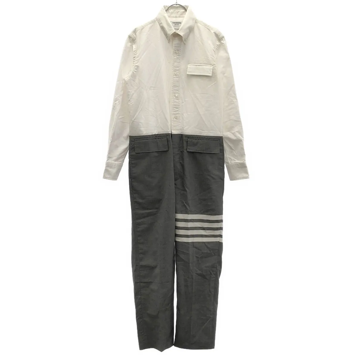 THOM BROWNE トム ブラウン オックスフィードシャツドキングオールインワン