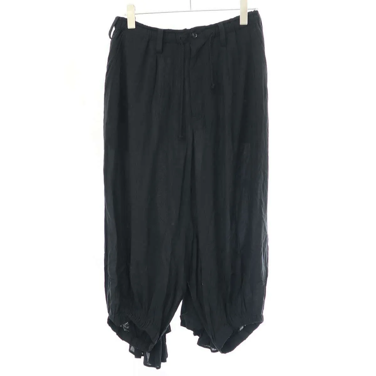 Yohji Yamamoto ヨウジヤマモト プールオム 18SS レーヨンイージーカラスパンツ