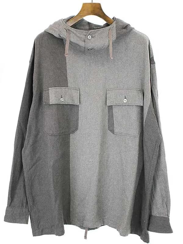 Engineered Garments エンジニアド ガーメンツ 17AW CAGOULE SHIRT 2トーンヘリンボーンフーデッドプルオーバーシャツ