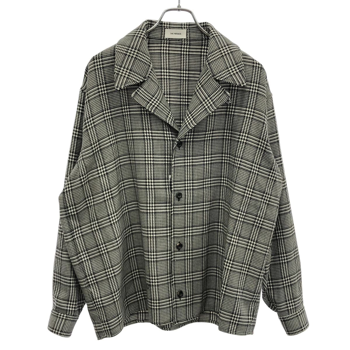THE RERACS ザ リラクス 26SS WORSTED HIGH COUNT TWILL OPEN COLLAR EASY JACKET グレンチェックオープンカラーイージージャケット 26SS-REBL-489-L