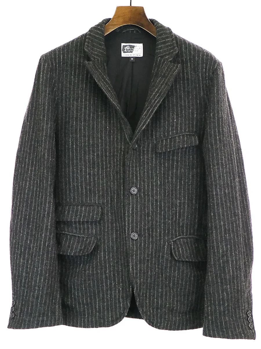 Engineered Garments エンジニアードガーメンツ ストライプウール3Bジャケット
