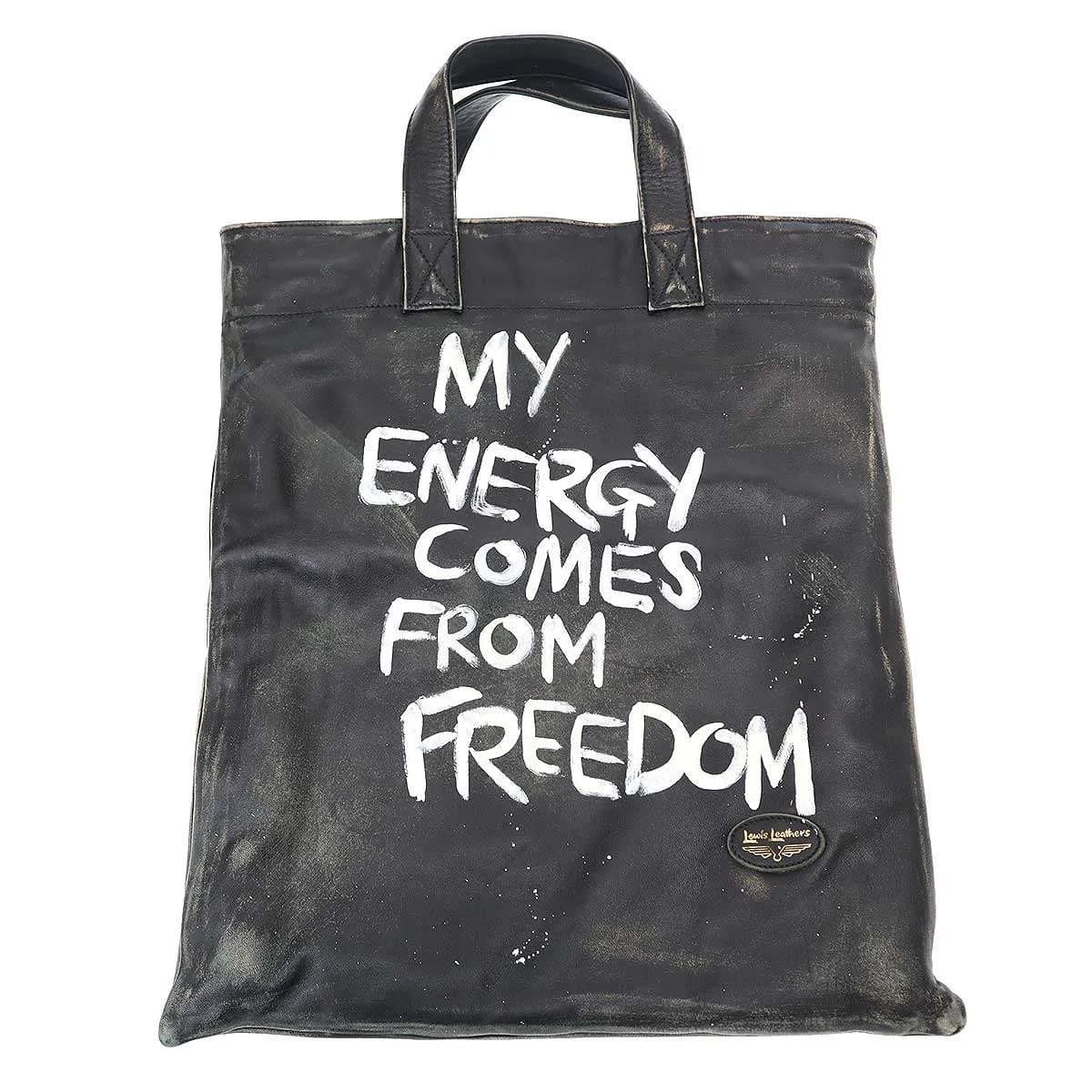 COMME des GARCONS コムデギャルソン×ルイスレザー MY ENERGY COMES FREEDOM レザーバッグ KO-K001