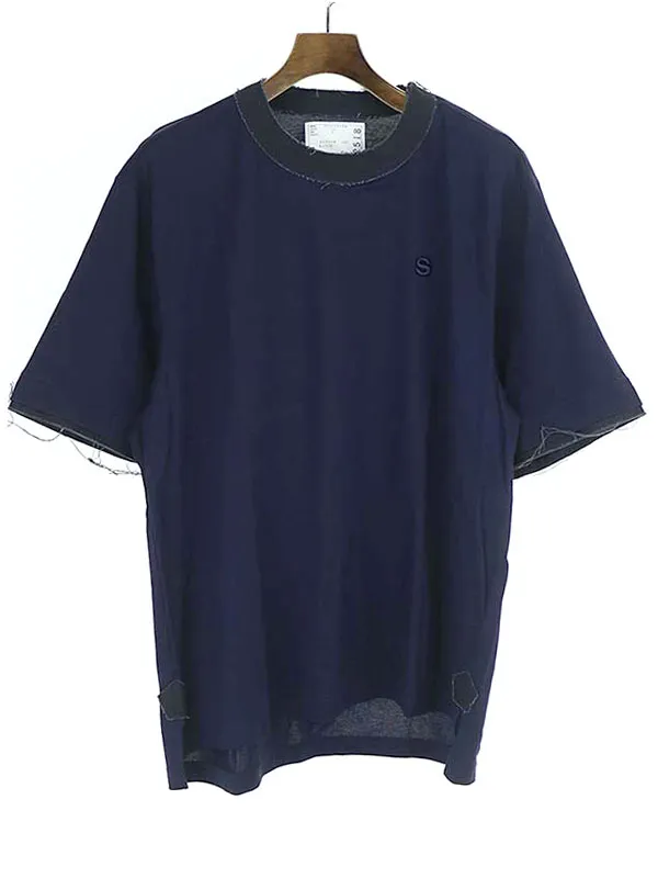 sacai サカイ 21SS Sロゴ ショルダージップTシャツ