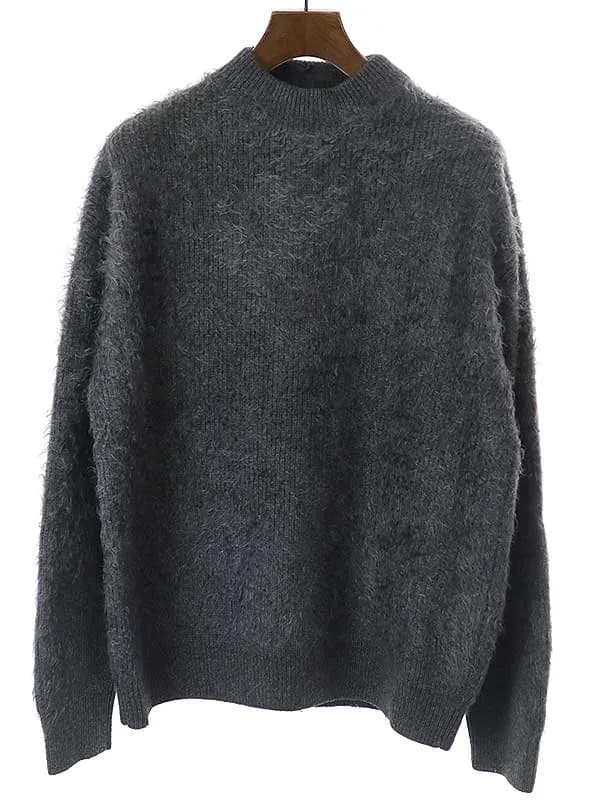 THE RERACS ザ リラクス 19AW カシミヤシャギーモックネックニットセーター