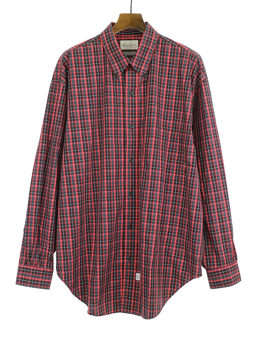 Marvine Pontiak Shirt Makers マービンポンティアック 19SS B.D. SH ボタンダウンオーバーサイズチェックシャツ