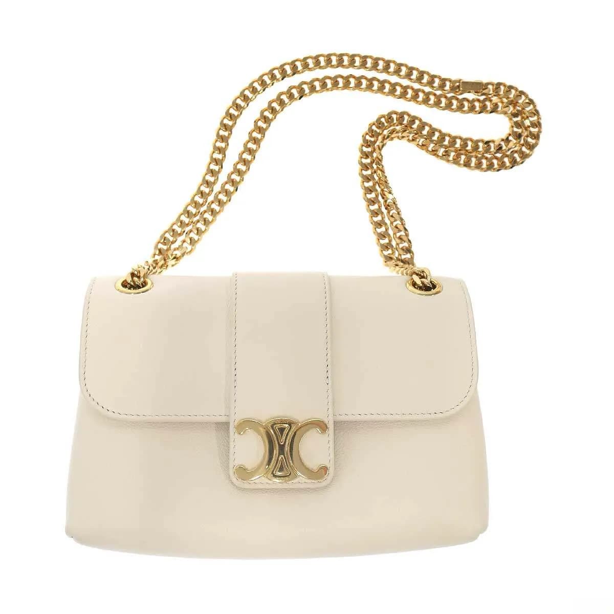 CELINE セリーヌ Victoire Triomphe Shoulder Bag ヴィクトワール ソフトサプルカーフスキン ショルダーバッグ