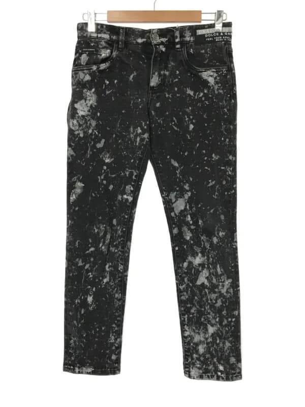 DOLCE&GABBANA ドルチェ&ガッバーナ 20SS ペイントスプラッター ストレッチスキニーデニムパンツ
