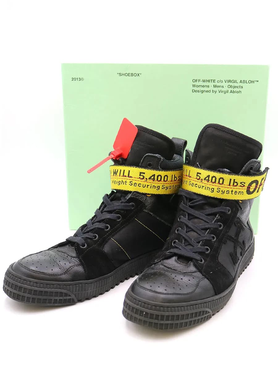 OFF-WHITE オフホワイト 19SS ロゴテープデザインハイカットスニーカー
