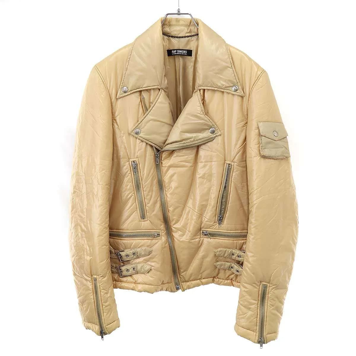 RAF SIMONS ラフシモンズ 2003AW パテッド ダブルライダースジャケット