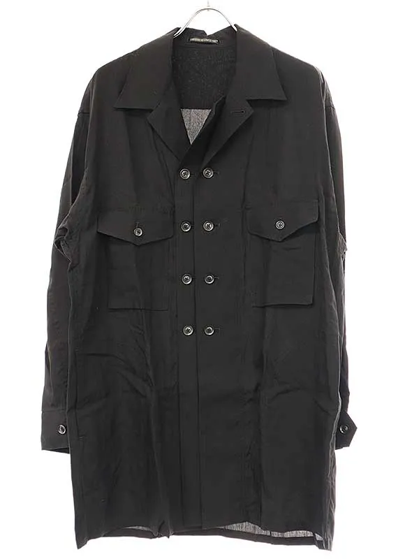 Yohji Yamamoto ヨウジヤマモト プールオム 23SS M-DOUBLE LEFT FRONT SHIRT BLOUSON ダブルフロントシャツブルゾン