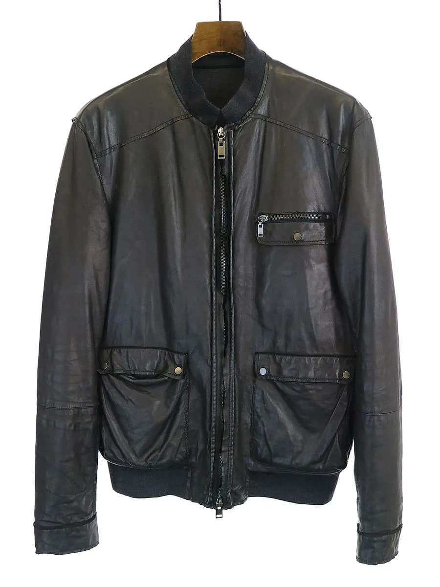 LANVIN ランバン 13SS ラムスキンジップアップレザージャケット