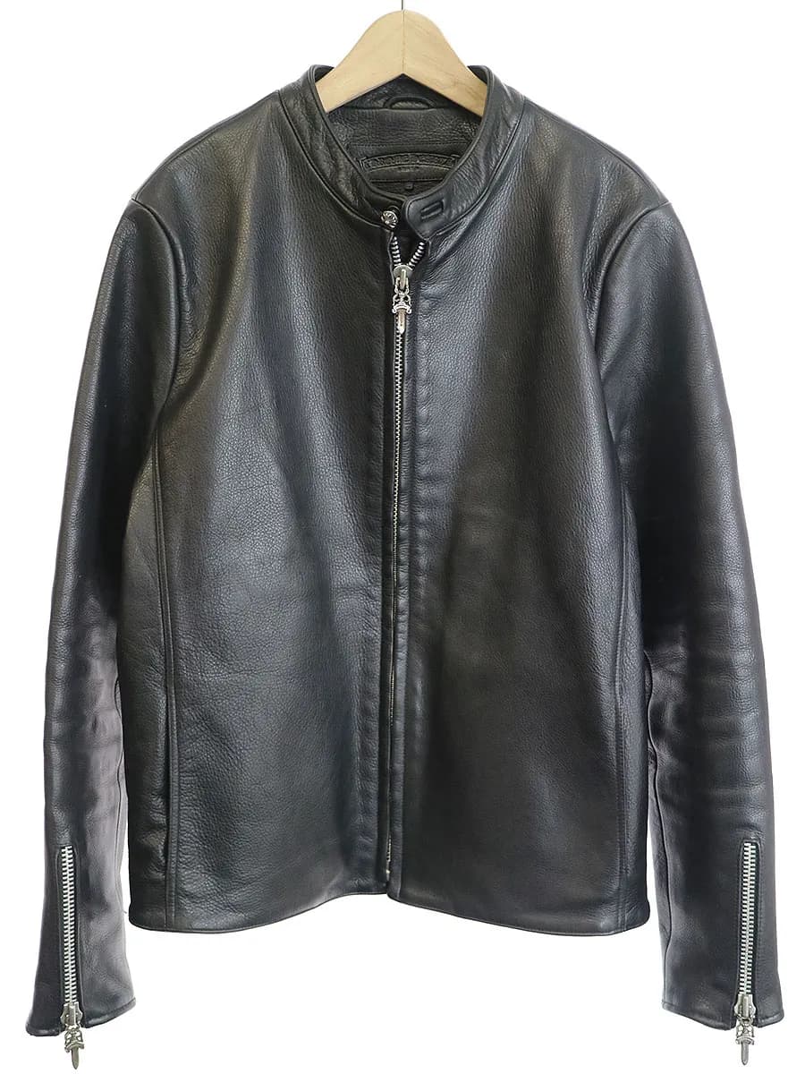 CHROME HEARTS クロムハーツ RACING2 レーシング2 シングルレザーライダースジャケット
