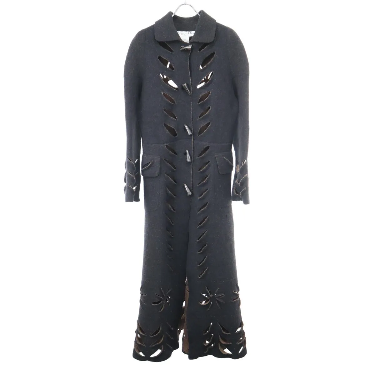 Christian Dior クリスチャンディオール by John Galliano 2002AW Wool Felt Cutting Coat ウールフェルトカッティングコート 2H13088000