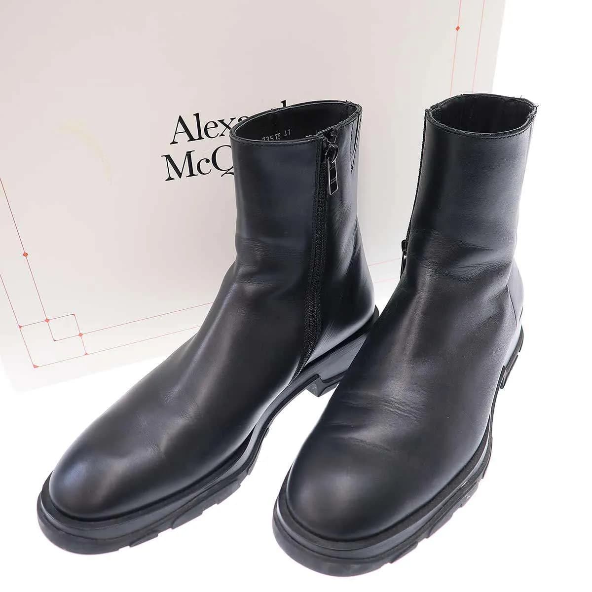 ALEXANDER McQUEEN アレキサンダーマックイーン サイドジップレザーブーツ