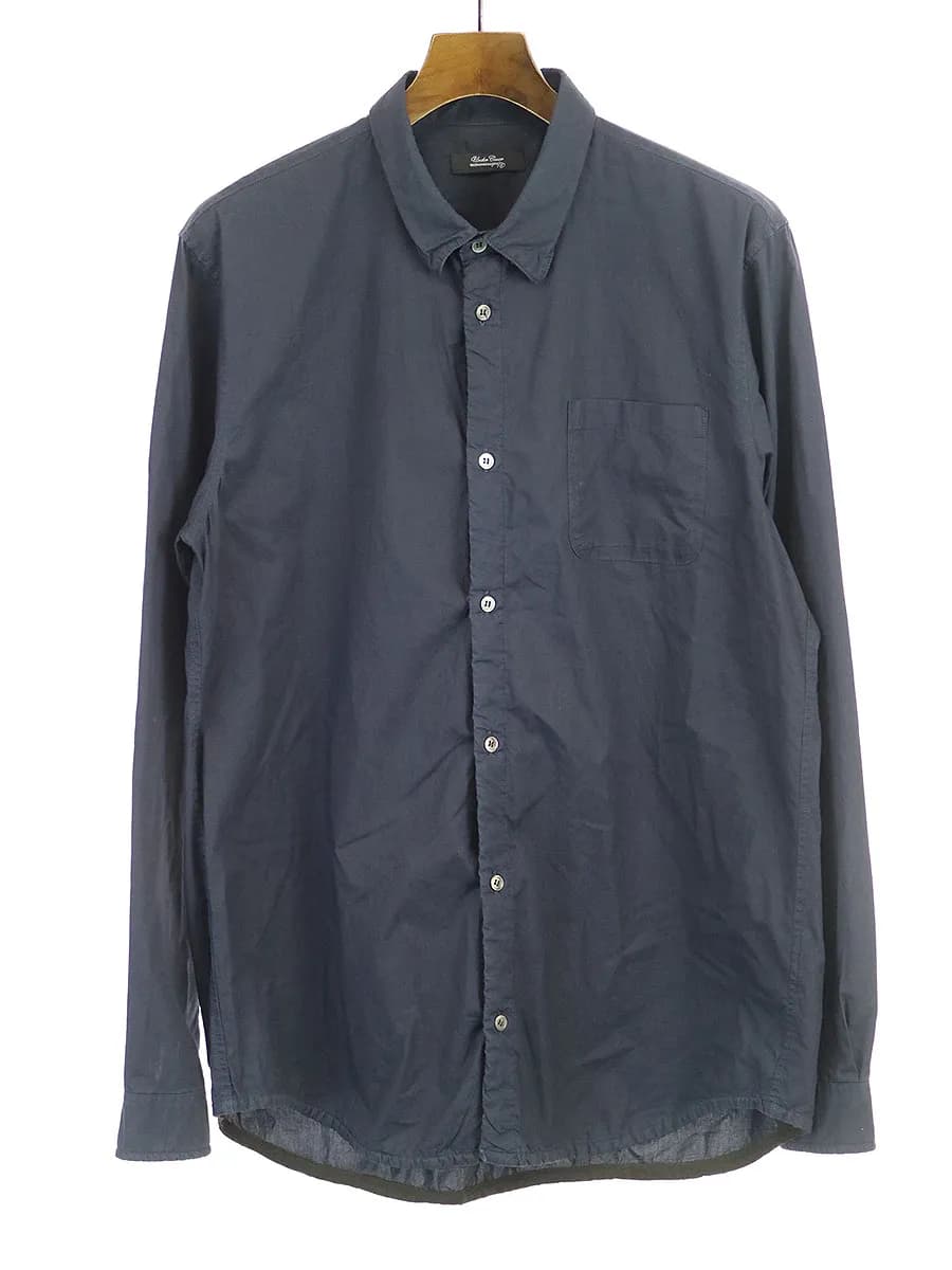 UNDERCOVER アンダーカバー 18SS 裏縮絨加工レギュラーカラーコットンシャツ