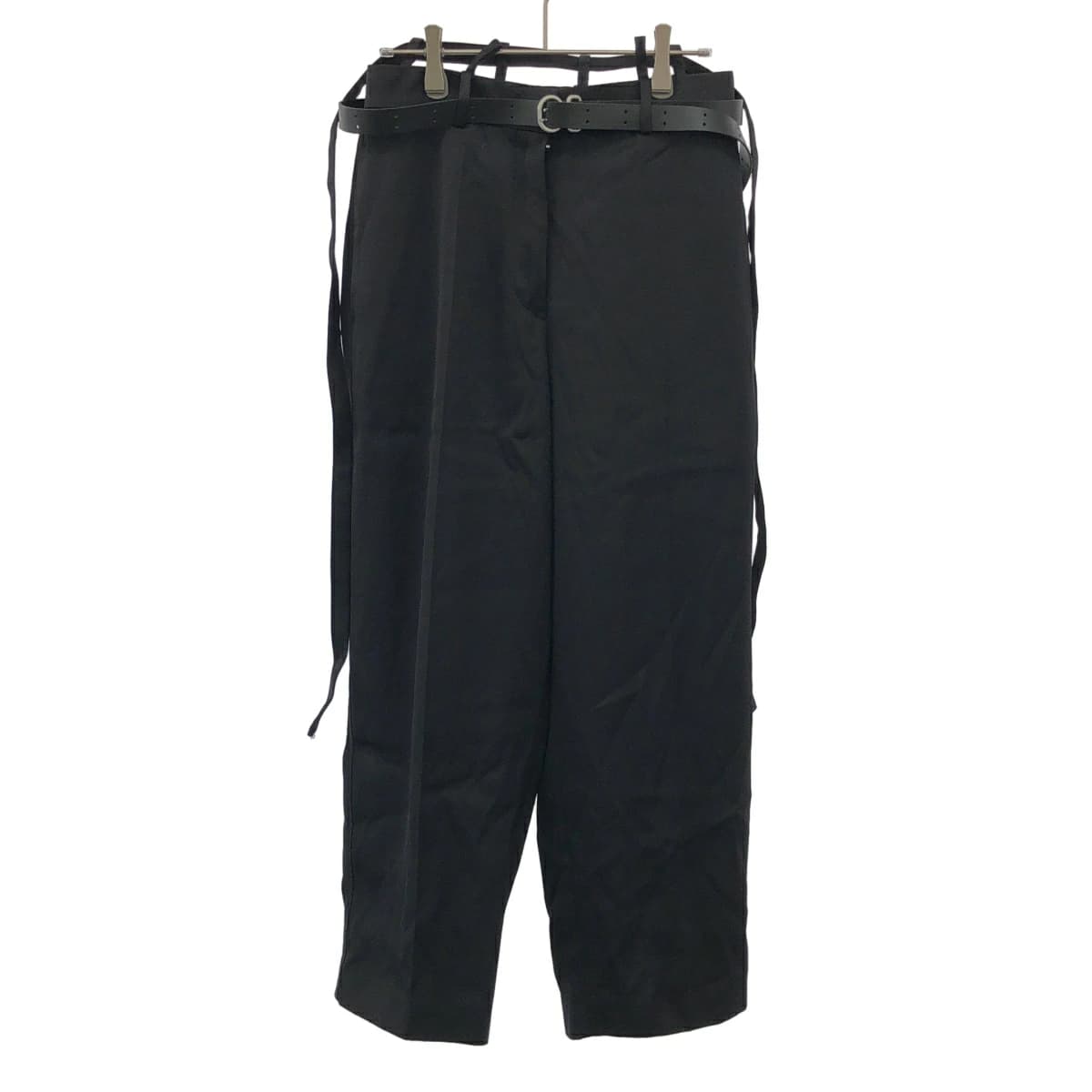 JIL SANDER ジルサンダー 24SS TROUSER 75 WLB AW 42 ベルテッドレーヨンツイルトラウザーパンツ J03KA0220 J65112