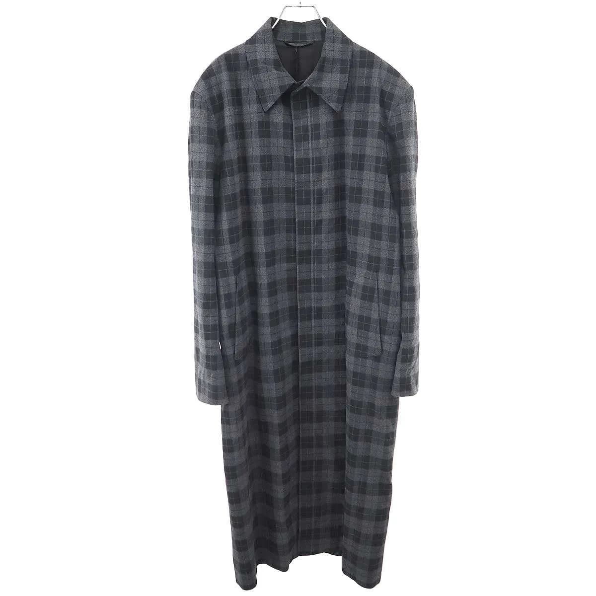 BALENCIAGA バレンシアガ 19AW チェックロングコート 583833 TEM20