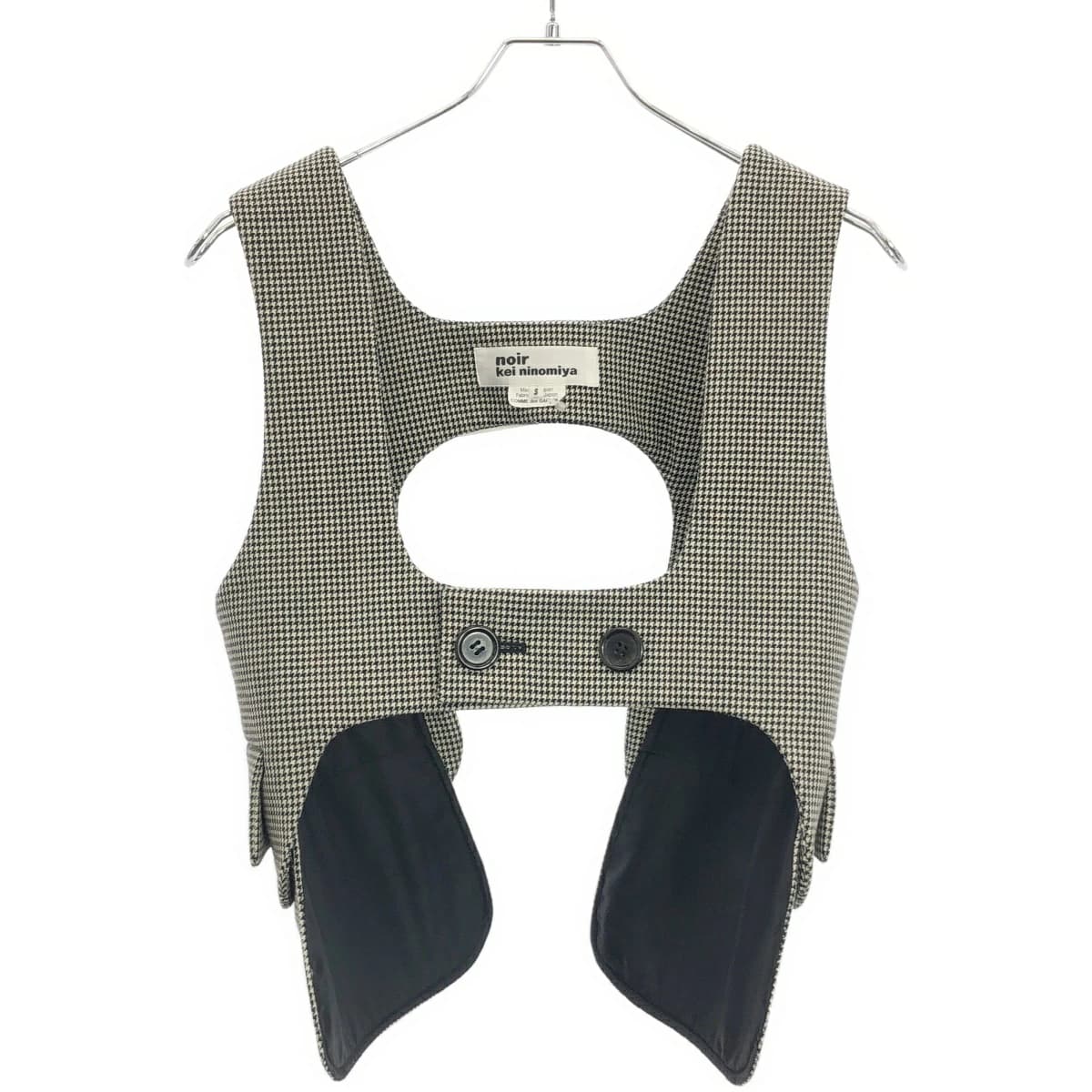 noir kei ninomiya ノワール ケイ ニノミヤ 23SS グレンチェックウールジレベスト 3K-V001