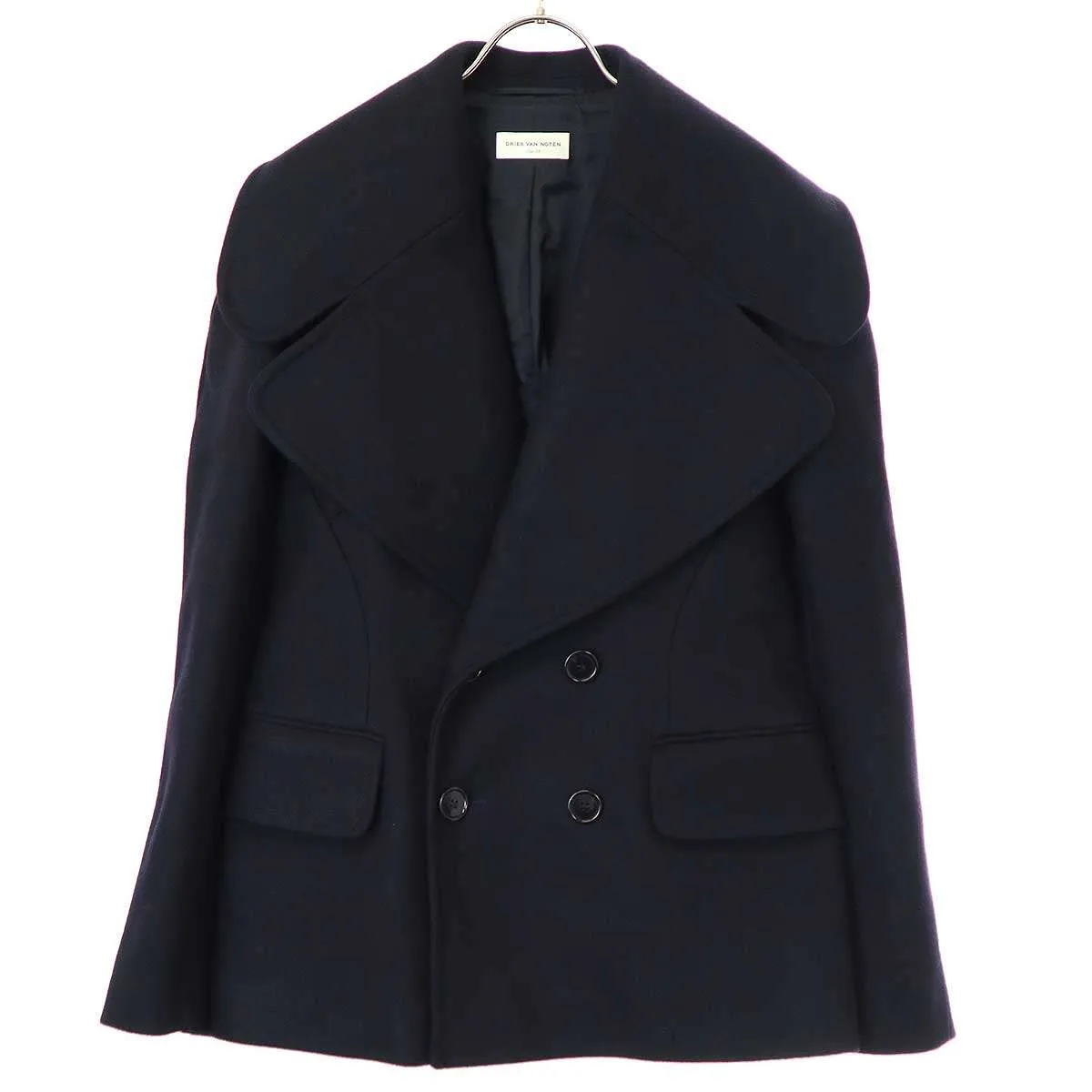 DRIES VAN NOTEN ドリスヴァンノッテン 23AW ビッグカラーメルトンウールPコート