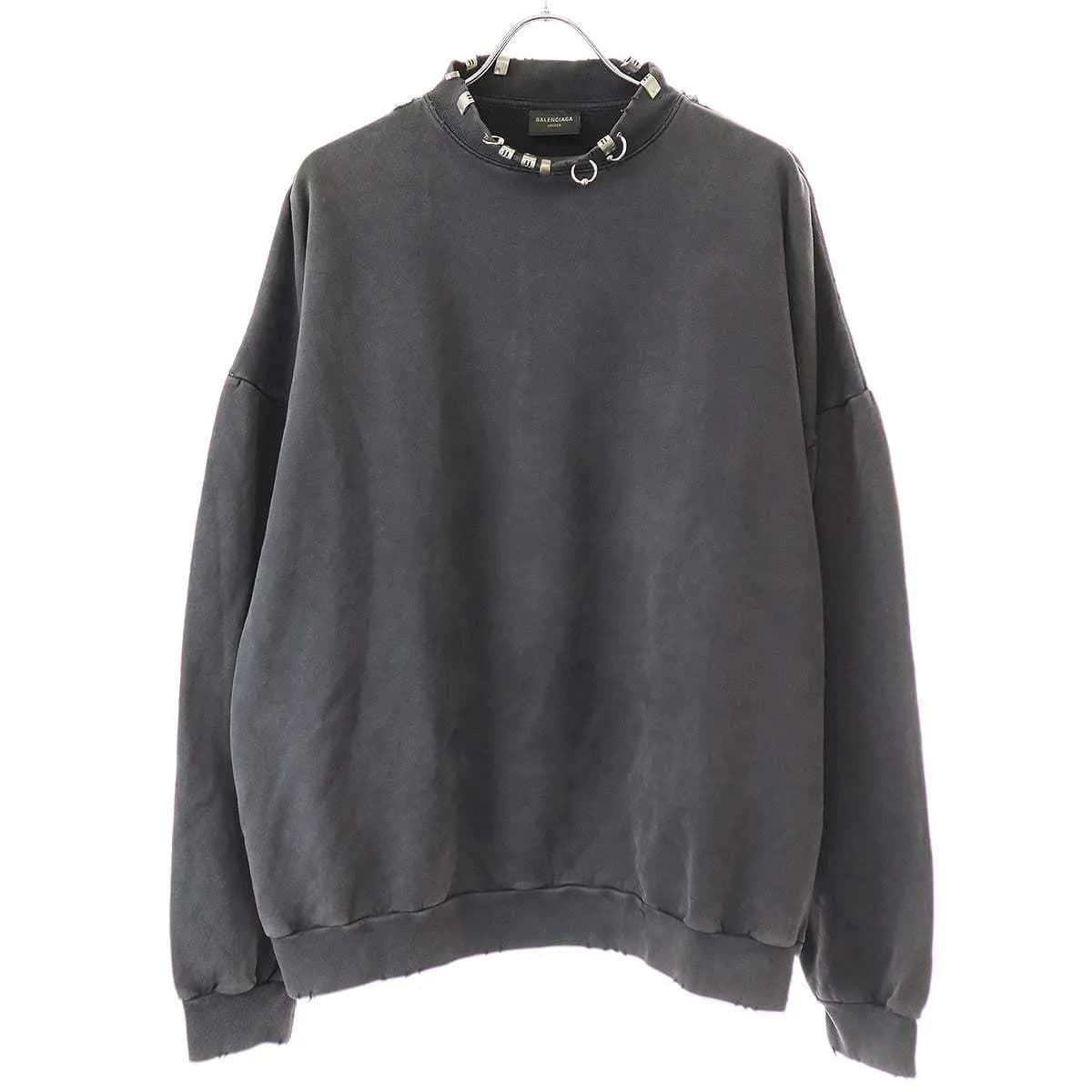 BALENCIAGA バレンシアガ ピアスネック スウェットトレーナー 762718 TPVD9