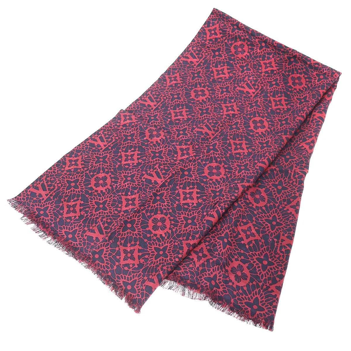 LOUIS VUITTON ルイヴィトン M75507 モノグラム ジャガードシルクウールストール