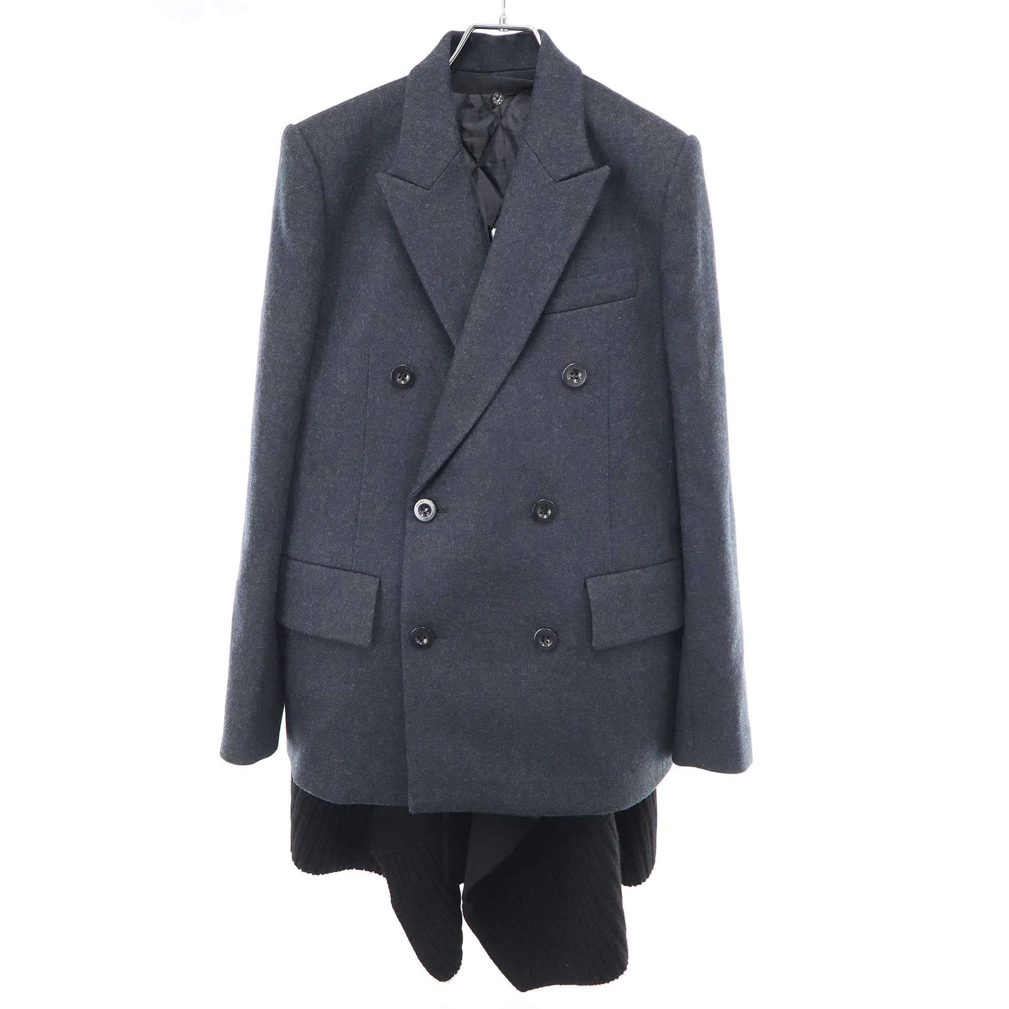 sacai サカイ 25AW Wool Melton x Wool Knit Jacket ウールドッキングジャケット 25-08206
