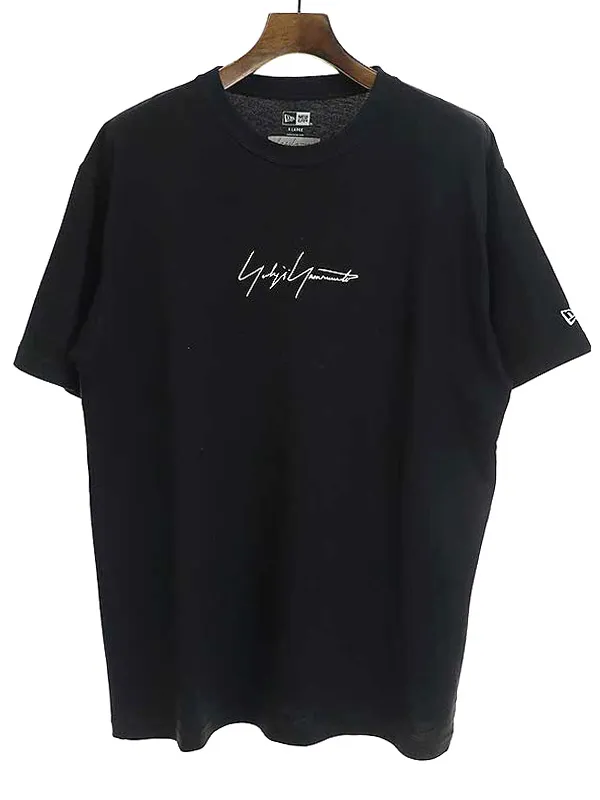 Yohji Yamamoto ヨウジヤマモト プールオム × ニューエラ 21SS S/S YY LOGO PRINT COTTON TEE 刺繍Tシャツ