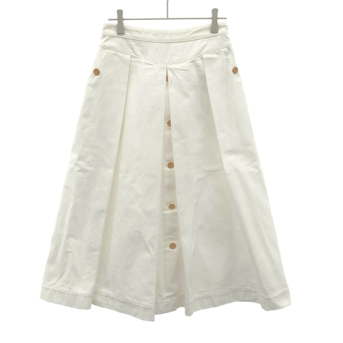 GUCCI グッチ コットンキャンバス プリーツミディスカート 708845 XDB7J