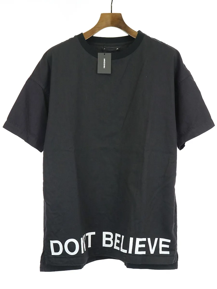 MINEDENIM マインデニム 19AW Denim Hem Message Print T-SH プリントTシャツ