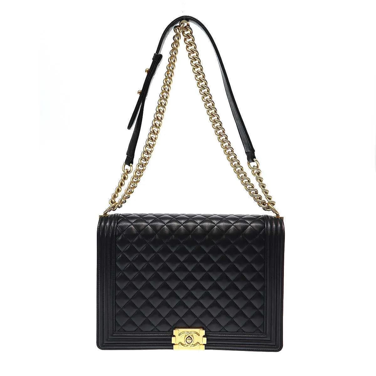 CHANEL シャネル 2015 BOY CHANEL ボーイシャネル ラージハンドチェーンバッグ