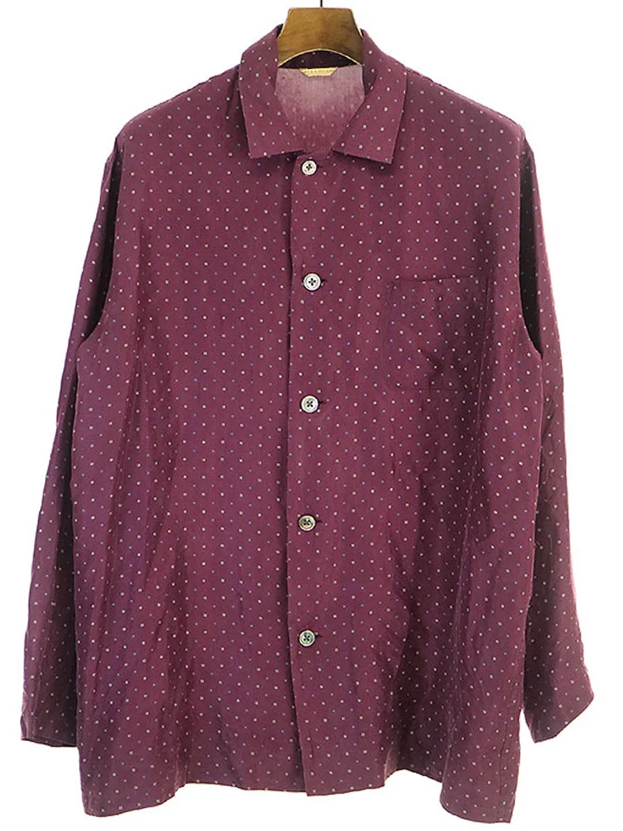 ARTS&SCIENCE アーツ&サイエンス 総柄シルクロングスリーブシャツ