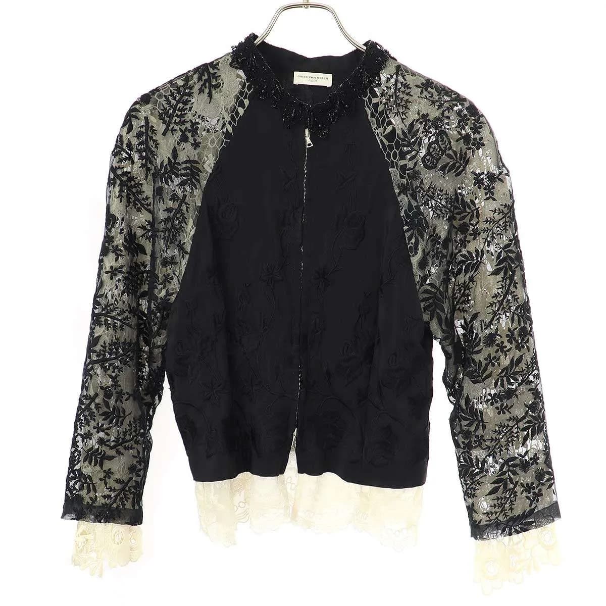 DRIES VAN NOTEN ドリスヴァンノッテン 14SS フラワーエンブロイダリーレースブルゾン