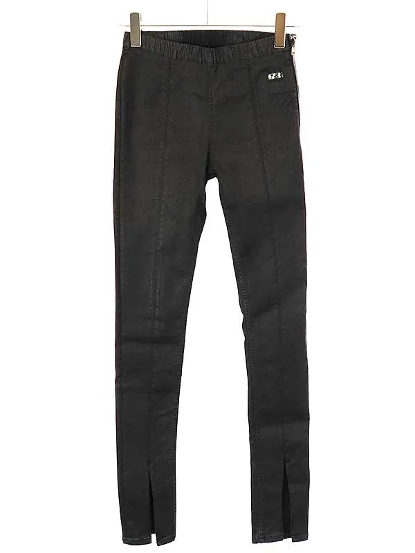 Rick Owens ダークシャドウバイリックオウエンス 21SS コーティングスリット ストレッチデニムパンツ