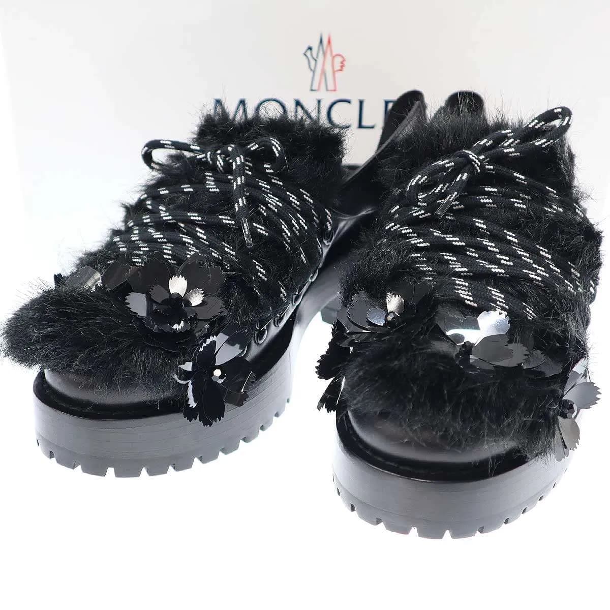 MONCLER モンクレールジーニアス 18AW フォックスファー フラワーデザインサンダル