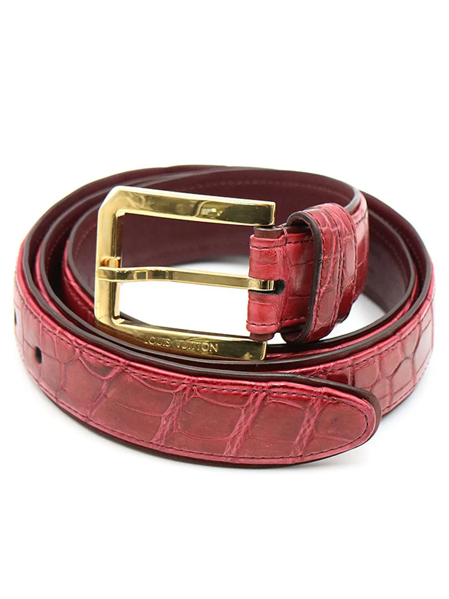 LOUIS VUITTON LOUIS VUITTON アリゲーターレザーベルト