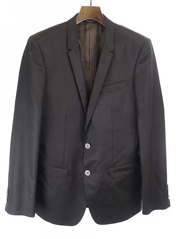 DOLCE&GABBANA ドルチェ&ガッバーナ ノッチドラペル2Bウールセットアップスーツ