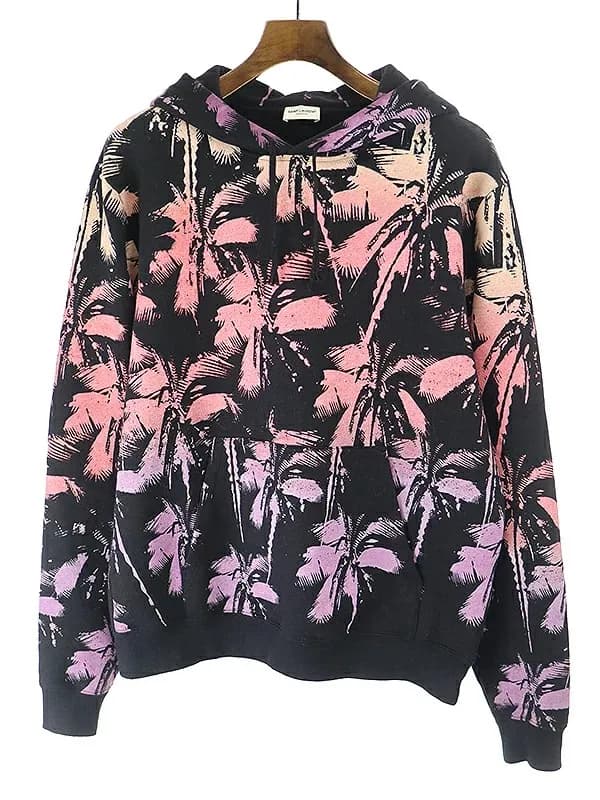 SAINT LAURENT サンローラン パリ 20SS パームツリープリントスウェットパーカー