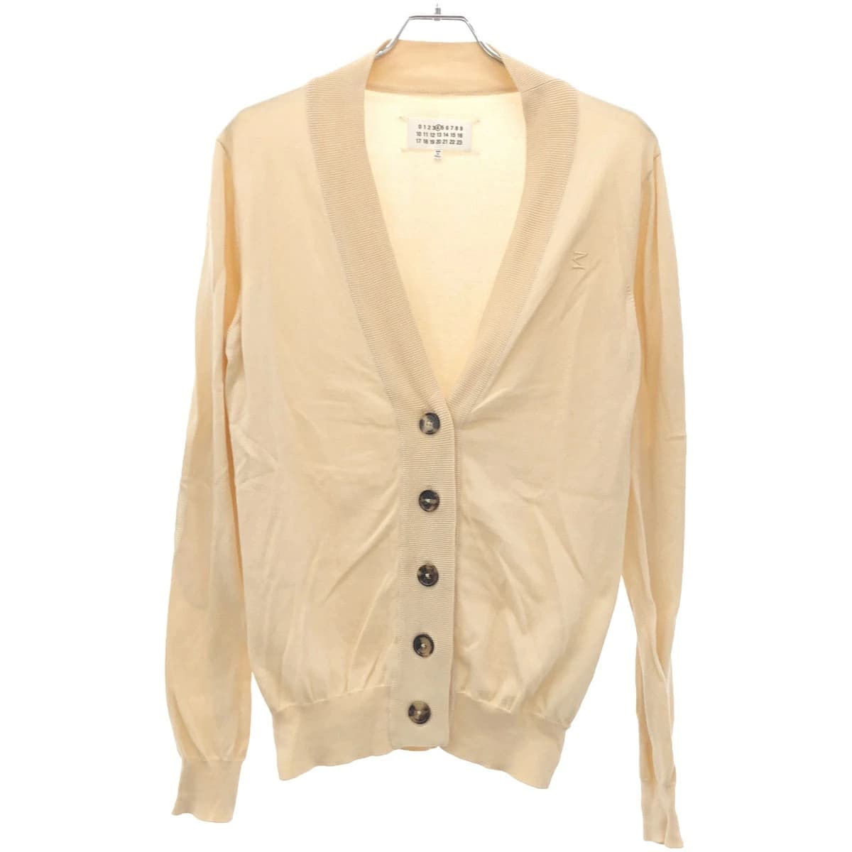 Maison Margiela メゾン マルジェラ 21SS エルボーパッチMロゴコットンニットカーディガン