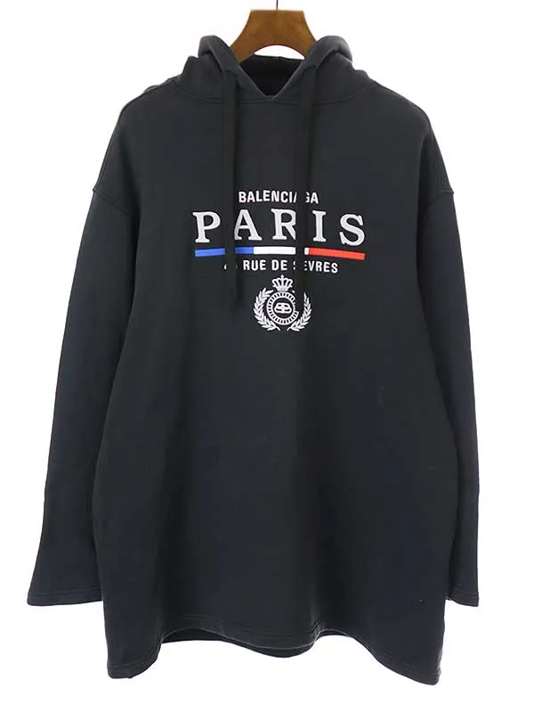 BALENCIAGA バレンシアガ 19AW Paris Flag Oversize Hoodie オーバーサイズパーカー