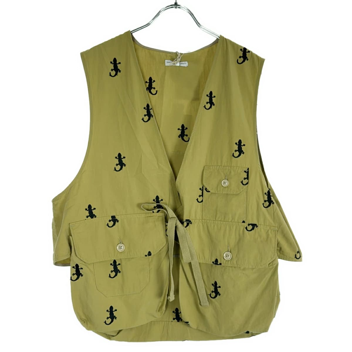 Engineered Garments エンジニアドガーメンツ 25SS Fowl Vest GECKO EMBROIDERY ゲッコーエンブロイダリーファウルベスト