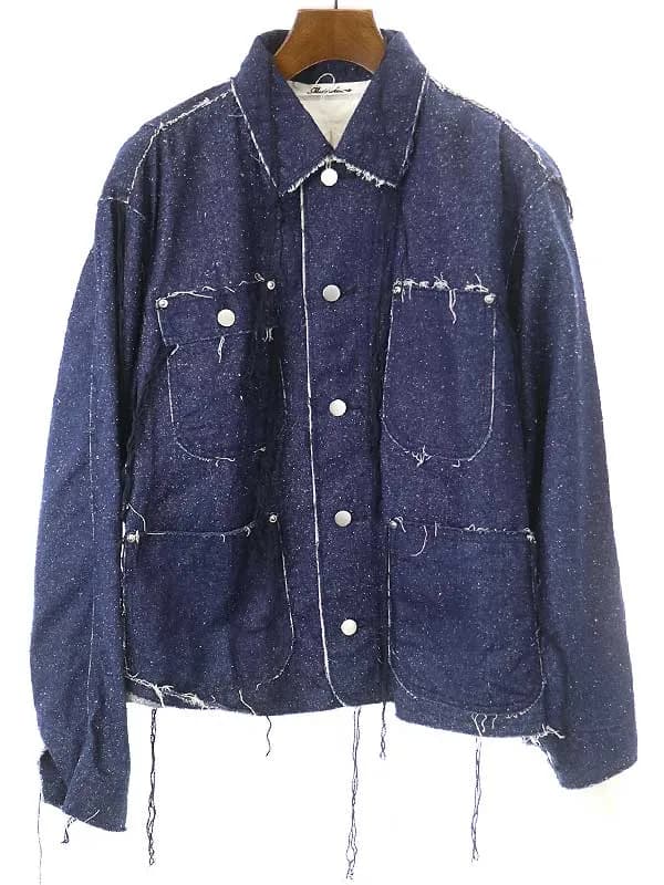 Midorikawa ミドリカワ 19SS INDIGO SILK JACKET ネップ加工シルクデニムジャケット