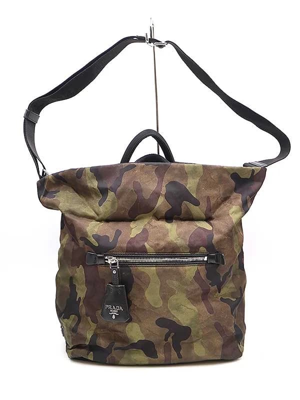 PRADA プラダ カモフラージュ柄2WAYリバーシブルバッグ