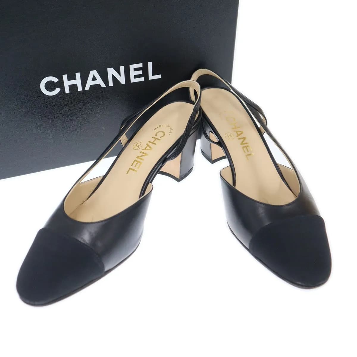 CHANEL シャネル スリングバックストラップパンプス G31318