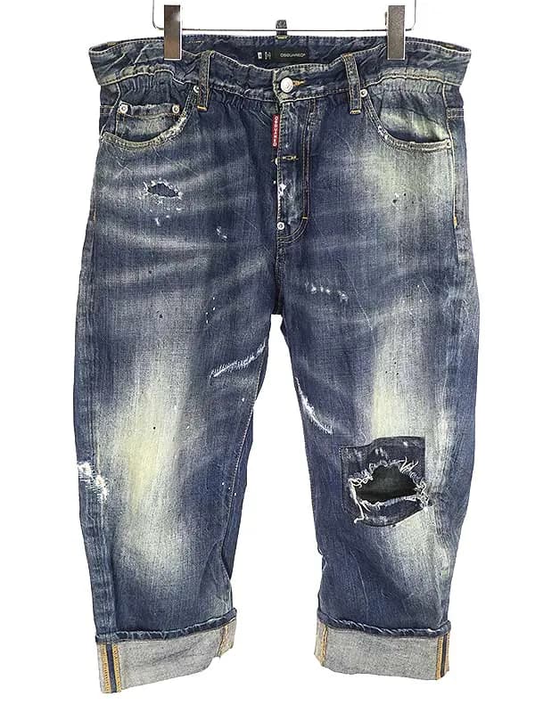 DSQUARED2 ディースクエアード 14SS BIG DEAN'S BROTHER JEAN クロップドデニムパンツ