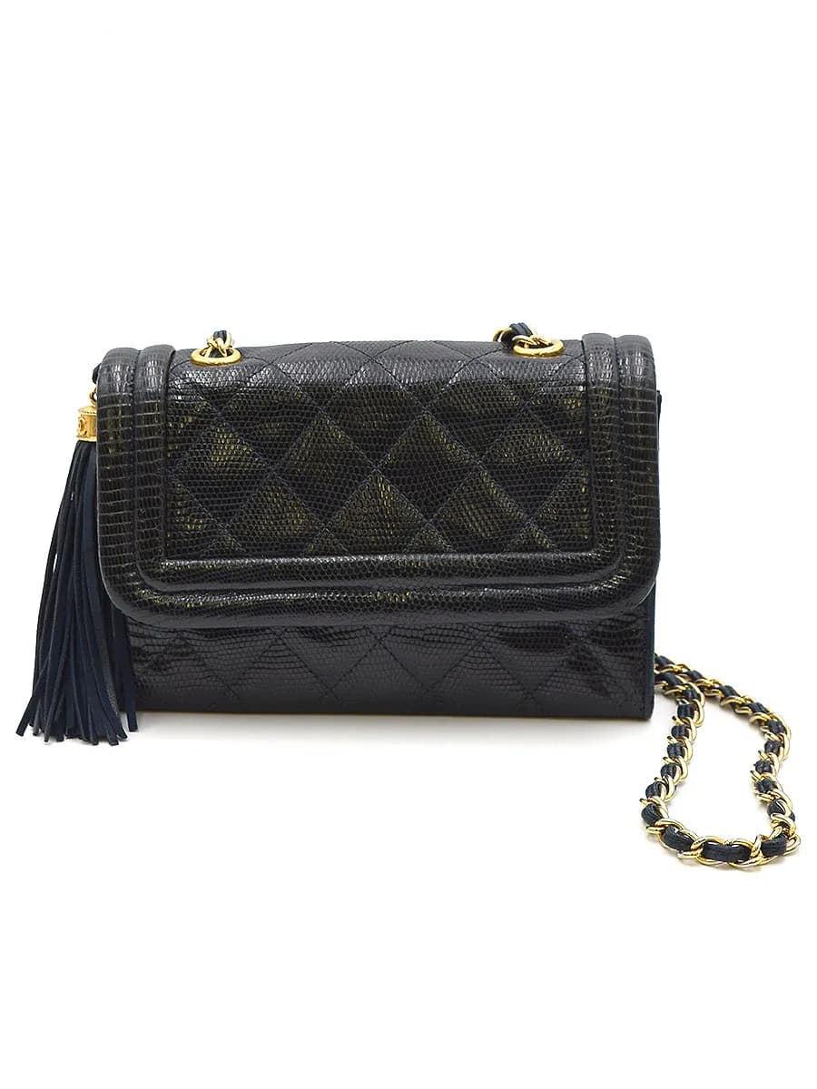 CHANEL CHANEL CC マトラッセ フリンジチェーンショルダーバッグ