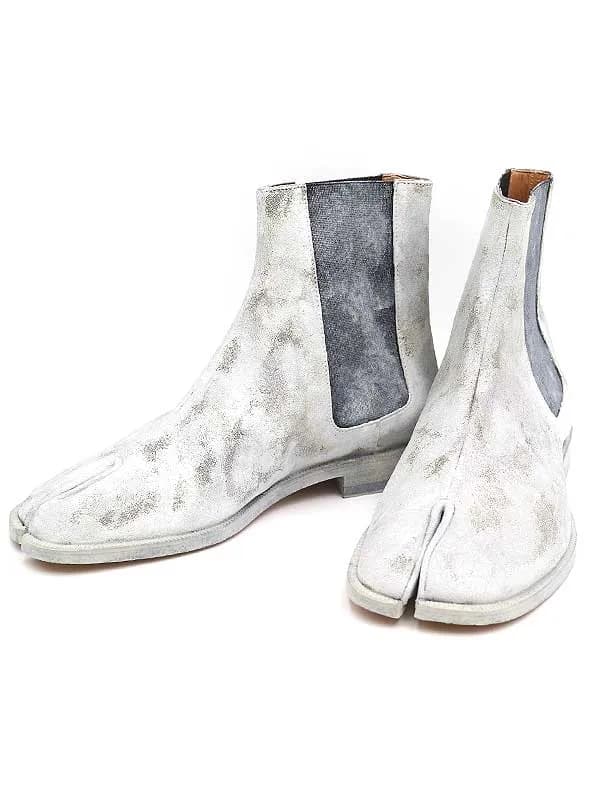 Maison Margiela メゾンマルタンマルジェラ22 20SS TABI BOOTS ペンキ加工サイドゴア 足袋ブーツ