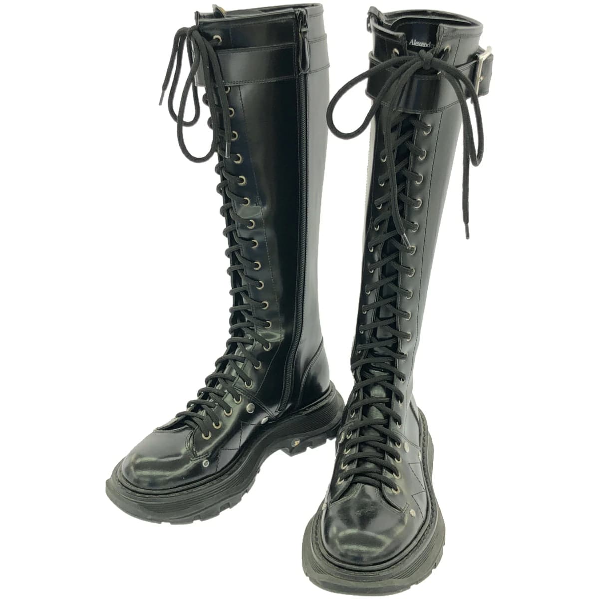 ALEXANDER McQUEEN アレキサンダーマックイーン Tread Lace Up Boot レースアップロングブーツ
