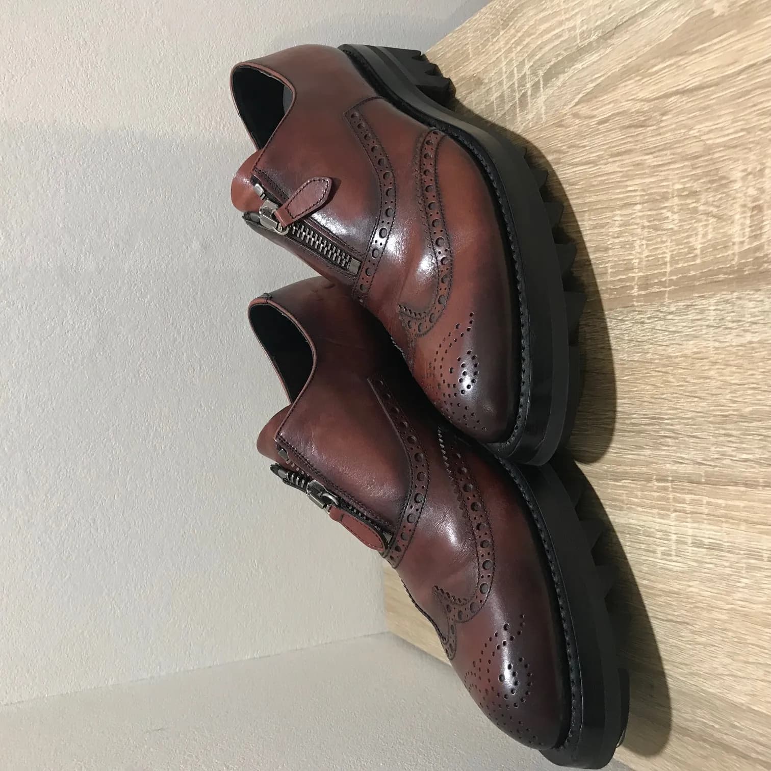 PRADA PRADA 13AW センタージップシャークソールシューズ
